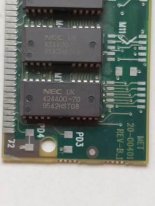 Memoria RAM NEC 16MB 72P Vintage