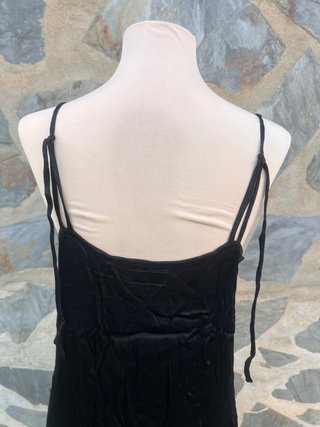 Vestido satinado negro Lefties Talla XL