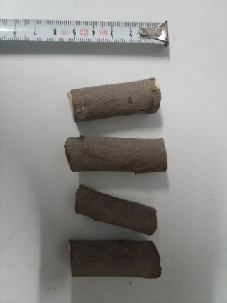 Taquitos de madera natural para manualidades