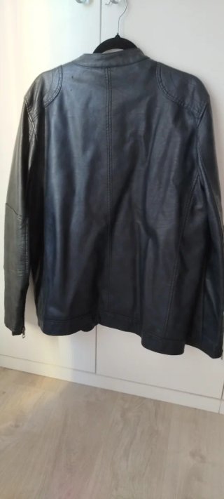 Chaqueta polipiel hombre azul marino