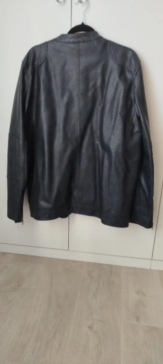 Chaqueta polipiel hombre azul marino