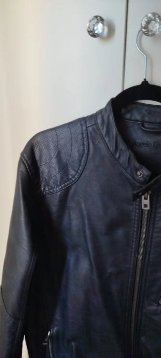 Chaqueta polipiel hombre azul marino