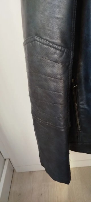 Chaqueta polipiel hombre azul marino