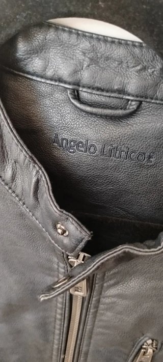 Chaqueta polipiel hombre azul marino