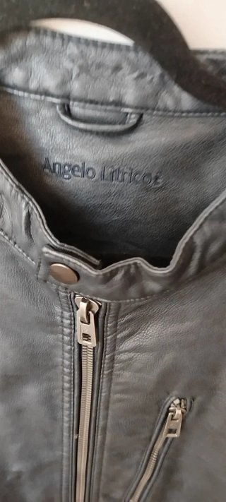 Chaqueta polipiel hombre azul marino