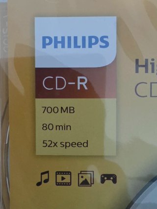 CD-R Philips 700MB 80min 52x