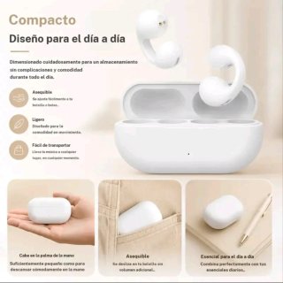 Auriculares de oído abierto blancos