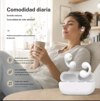 Auriculares de oído abierto blancos