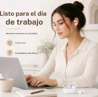 Auriculares de oído abierto blancos