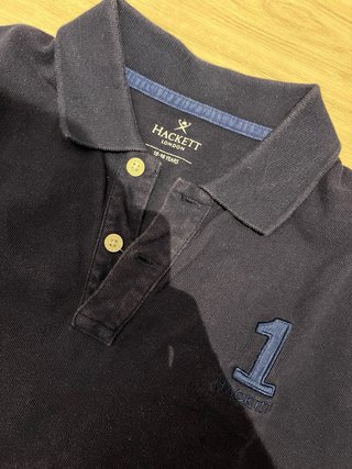 Polo Hackett azul con número 1