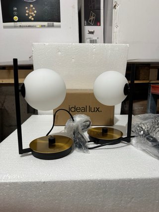Coppia Lampade da Tavolo Ideal Lux Vetro