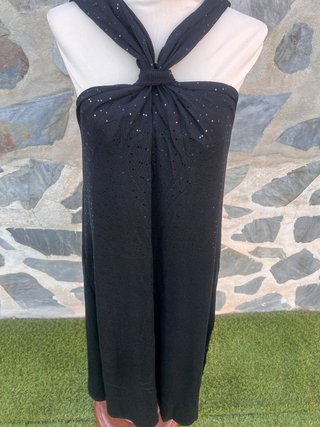 Vestido Pompom Morado Talla M