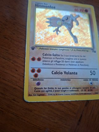 Hitmonlee 7/62 Carta Pokemon Fossil 2000