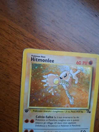 Hitmonlee 7/62 Carta Pokemon Fossil 2000