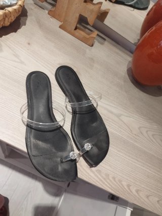 Sandalias Zara Talla 38 Transparentes