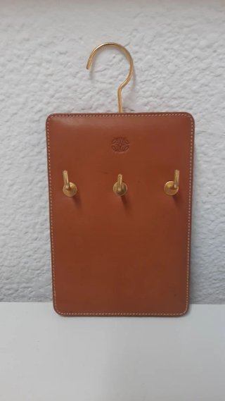Llavero Loewe Piel Marrón con Colgador