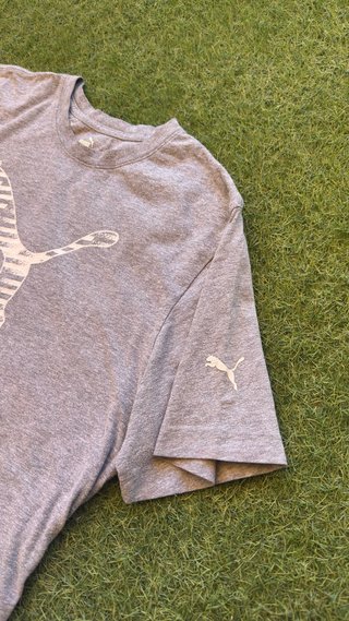 Camiseta Puma Hombre XL Gris Logo Grande Original