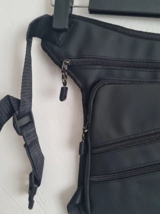 Bolso de pierna para motorista negro