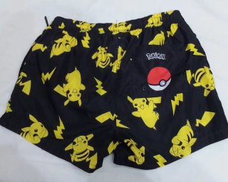 Pantaloncini neri con stampa Pikachu