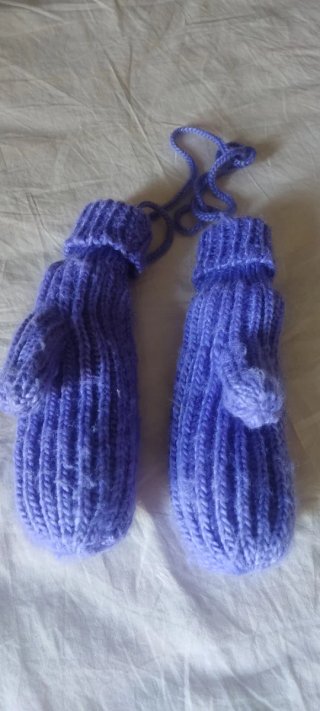 Guanti in lana unisex viola