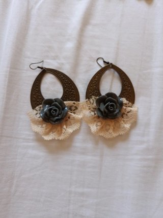 Pendientes Flamenca Rojos y Blancos