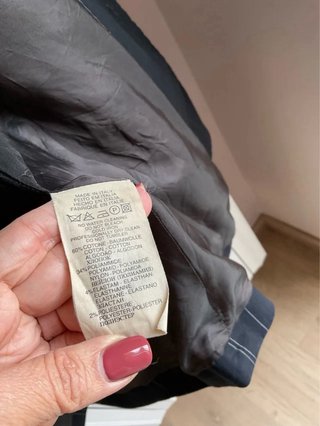Giacca TRUSSARDI JEANS nera gessata vintage