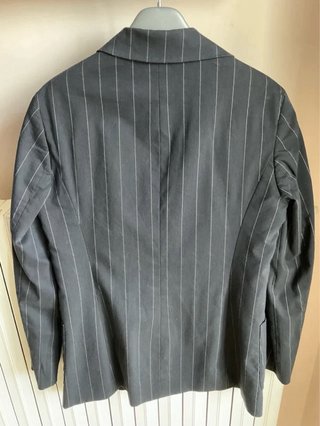 Giacca TRUSSARDI JEANS nera gessata vintage
