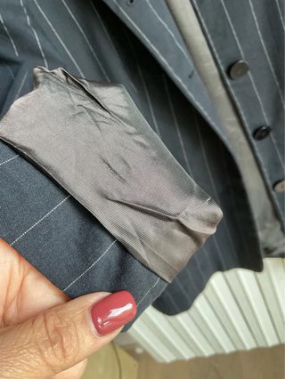 Giacca TRUSSARDI JEANS nera gessata vintage