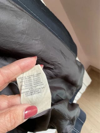 Giacca TRUSSARDI JEANS nera gessata vintage
