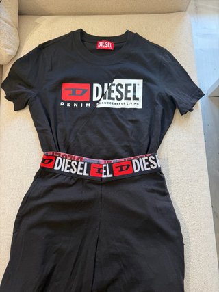 Conjunto Diesel Negro y Rojo