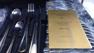 Cubertería Solingen 18/10 Oro 24K 75 Piezas