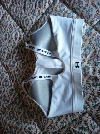 Sujetador deportivo Under Armour blanco