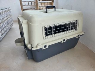 Transportín perro/gato beige y gris