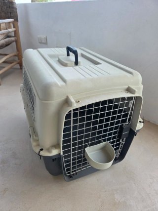 Transportín perro/gato beige y gris