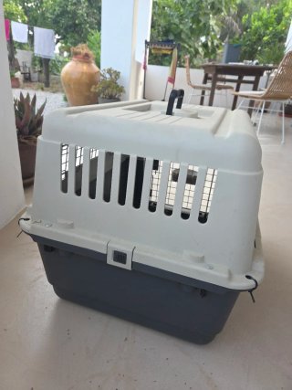 Transportín perro/gato beige y gris