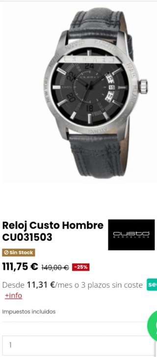 Reloj CUSTO