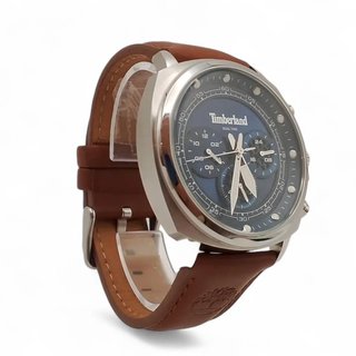 RELOJ TIMBERLAND GF00420 AZUL Y CORREA MARRON +CAJA + CERTIFICADO