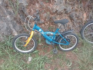 Bicicleta infantil azul 5 años