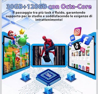 Tablet Gemini AI 15 Android 10 30GB/128GB