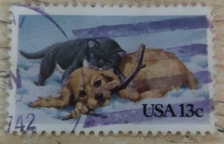 Lotto 4 Francobolli USA Animali Natura