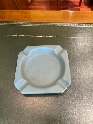Cenicero azul vintage de cerámica