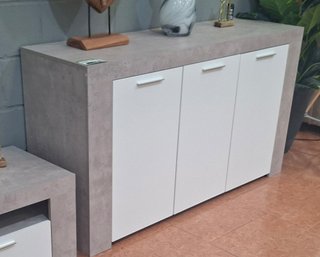 Aparador salón blanco-cemento