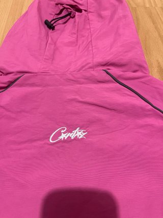 Cortavientos Hombre Rosa y Blanco