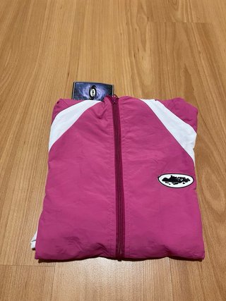 Cortavientos Hombre Rosa y Blanco