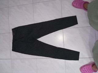 Pantalones Stradivarius rayas negros Talla 38