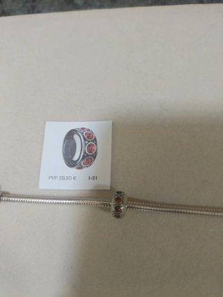 Charm Compatible Pandora Plata y Rojo