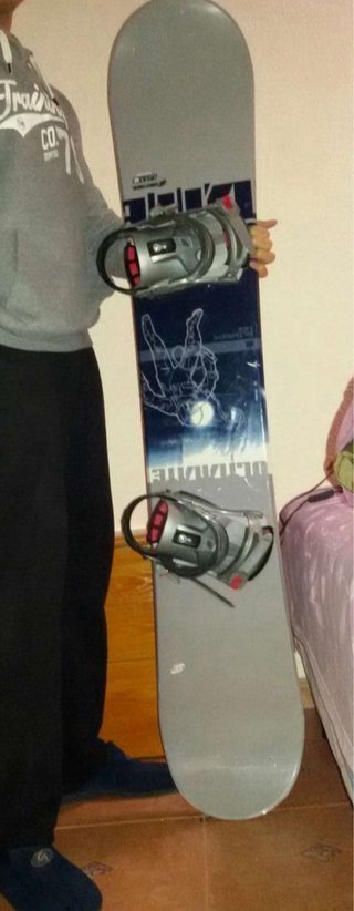 Tabla Snowboard con Fijaciones