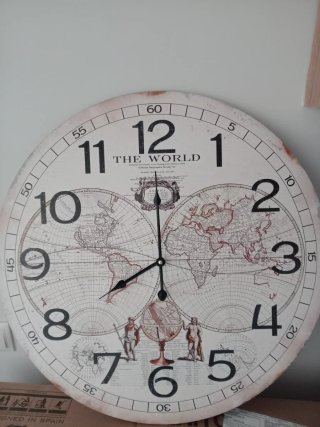 Reloj de pared vintage The World 60 cms de diámetr