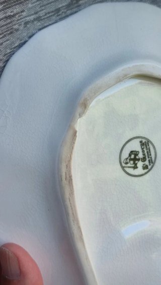 Taza y plato vintage St George rosas