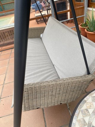 Balancín Columpio Exterior Beige y Gris